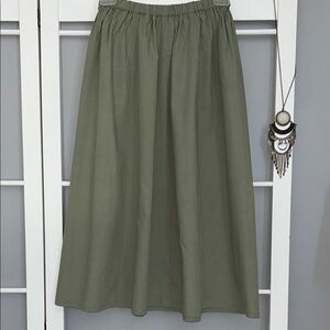 Sage Full Midi Skirt